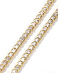 Emerald Cut Diamond Eternity Line Tennis Bracelet in white gold diamonds fine jewelery celebrity jewelers