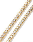 Emerald Cut Diamond Eternity Line Tennis Bracelet in white gold diamonds fine jewelery celebrity jewelers
