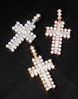 Vintage baguette cross pendant necklace free chain kanye west travis scott liluzivert vlone