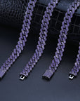 14mm curb cuban link necklace chain two row diamond purple black gold haze trap liluzivert drake travis scott shopgld diamond ifandco icebox jewelry hip hop rappers 