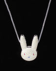 Custom bad bunny pendant & necklace free chain jbalvin drake music video diamond