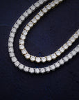 4mm tennis link silver white gold diamond necklace short diamond necklace choker White Gold kylie jenner kardashians fashion nova shein