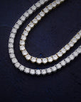 4mm tennis link silver white gold diamond necklace short diamond necklace choker White Gold kylie jenner kardashians fashion nova shein