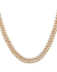 curb cuban link 10mm necklace chain fully iced custom clasp diamond ifandco