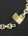Vintage 13mm C de Cartier double CC baguette necklace cuban link chain interlaced diamond necklace rapper trap music playboi carti 