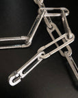 Safety pin pave bracelet - Yellow Gold