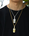 Hennessy dripped bottle pendant necklace chain saweetie my type juice world diamond gold 
