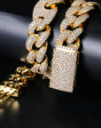 20mm gucci link cuban link combo necklace chain custom clasp diamond shopgld gold