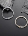 Iced out 6mm halo oval solitaire tennis links diamond bracelet White Gold bling iced out diamonds VVS