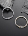 Iced out 6mm halo oval solitaire tennis links diamond bracelet White Gold bling iced out diamonds VVS