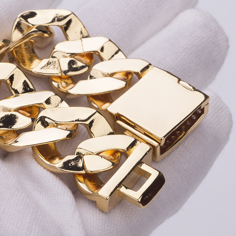 19MM Miami cuban link chain bracelet as seen on LIL UZI VERT special clasp gold vvs diamond