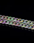 20mm glow in the dark enamel cuban link necklace chain as seen on Travis Scott Melted Utopia dream