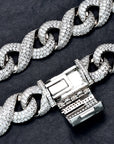 15mm Infinity cuban link necklace chain diamond ifandco shopgld hip hop jewelry celebrity jewelers diamond yellow gold gold price