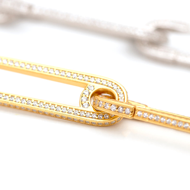 paper clip links jacob & co virgil abloh offwhite alike necklace chain link diamond travis scott silver white gold buy