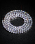 4mm tennis link silver white gold diamond necklace short diamond necklace choker White Gold kylie jenner kardashians fashion nova shein