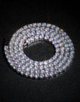 4mm tennis link silver white gold diamond necklace short diamond necklace choker White Gold kylie jenner kardashians fashion nova shein