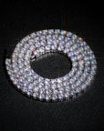 4mm tennis link silver white gold diamond necklace short diamond necklace choker White Gold kylie jenner kardashians fashion nova shein