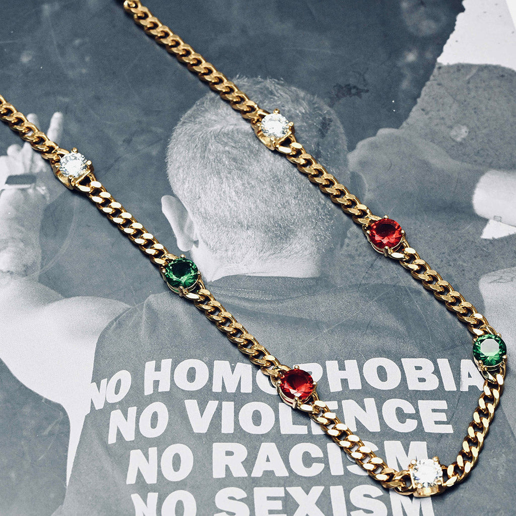 Infinity stone cuban link necklace chain Pharrell jacob & co diamonds necklace grill gemstone rare