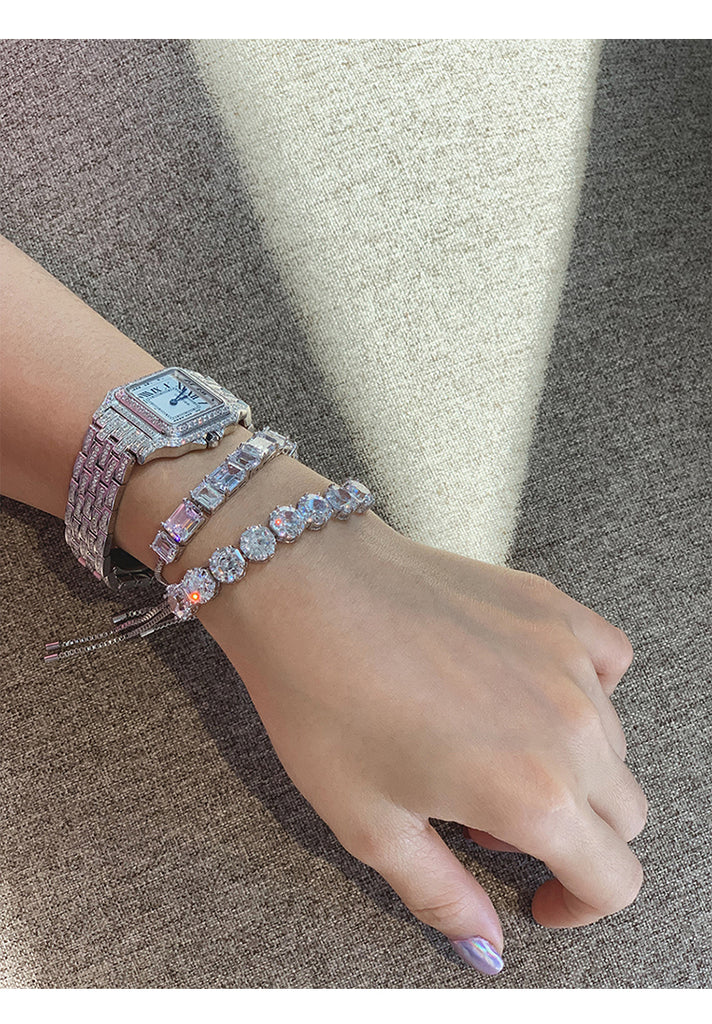 adjustable round vvs lab diamond tennis link bracelet ifandco shopgld