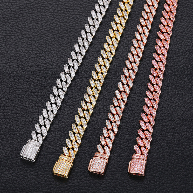 6mm cuban link necklace chain diamond ankle chain hip hop rapper jewelers ifandco cardib megan fashion nova  hip hop jewelry
