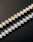 Iced out 8mm halo one row horse eye tennis links diamond bracelet White Gold bling iced out diamonds VVS