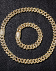 13mm baguette link necklace/bracelet chain custom clasp gold diamond hiphop jewelry