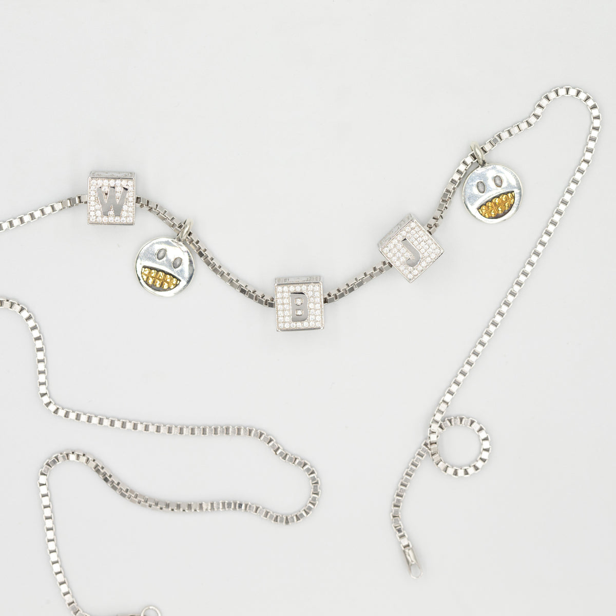 baby block letter custom necklace chain choker jesus is king kanye west rhude virgil off white