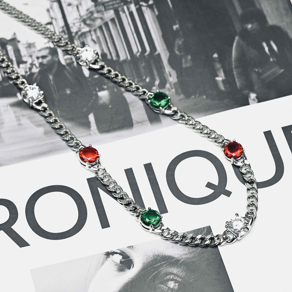 Infinity stone cuban link necklace chain Pharrell jacob & co diamonds necklace grill gemstone rare