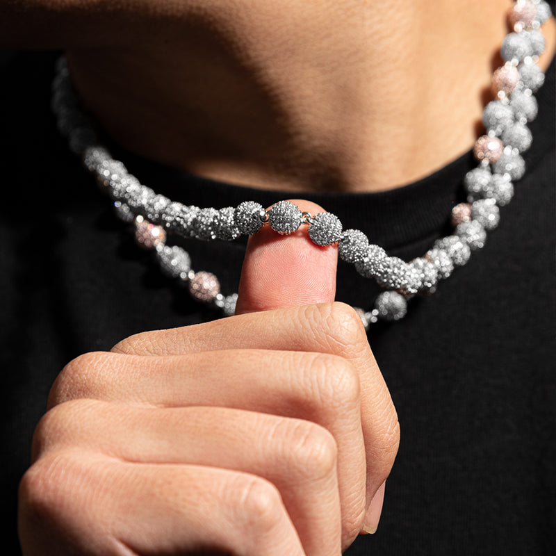 ben baller fully iced diamond beads chain necklace kid kudi