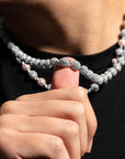 ben baller fully iced diamond beads chain necklace kid kudi
