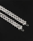 curb cuban link 10mm necklace chain fully iced custom clasp diamond ifandco