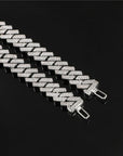 curb cuban link 10mm necklace chain fully iced custom clasp diamond ifandco