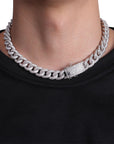 15mm cuban link fully iced micro pave diamond travis scott playboi carti asap rocky ian connor vlone vvs
