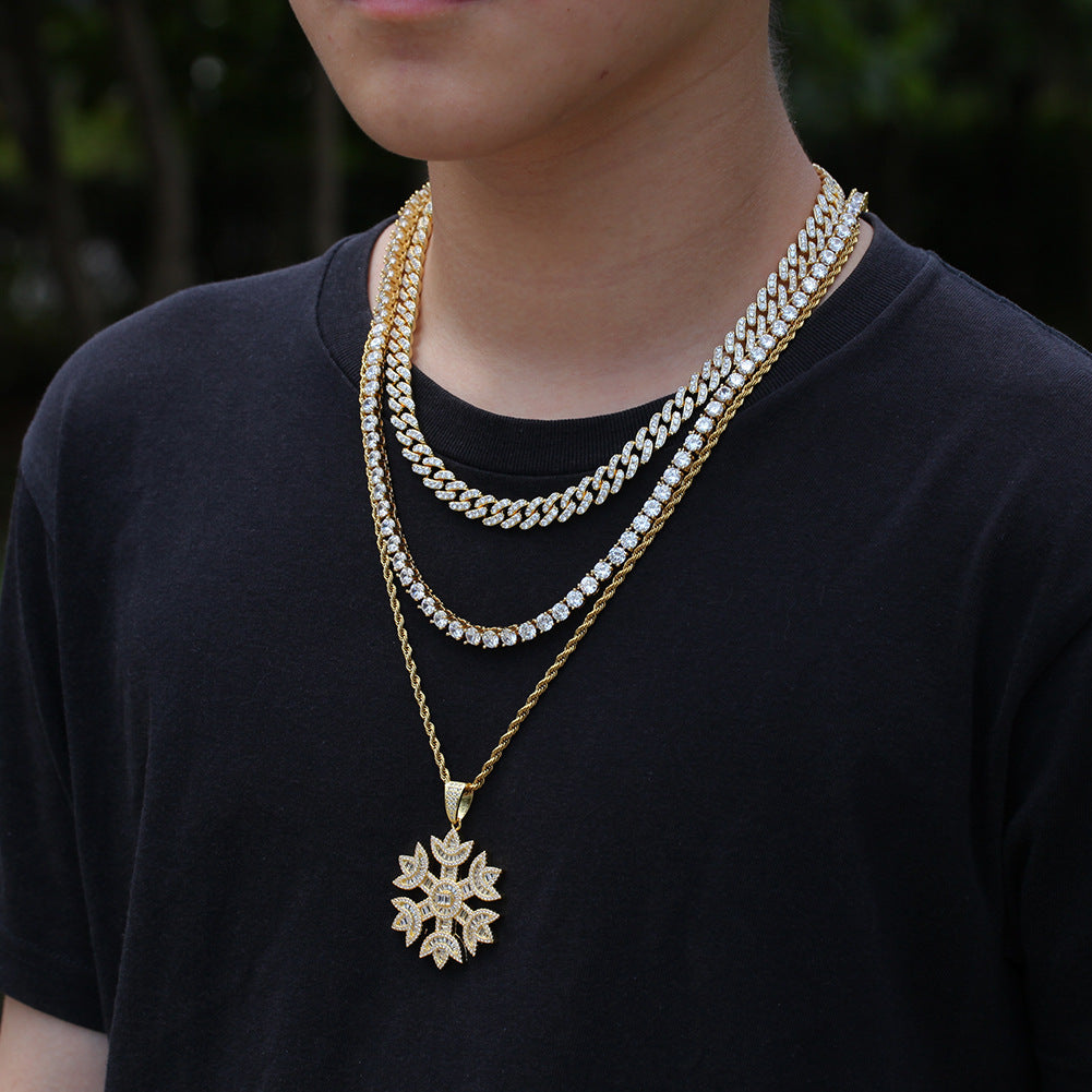 Quavo Gifts Saweetie A $75K Iced Snowflake pendant necklace chain free vvs diamond girl my type