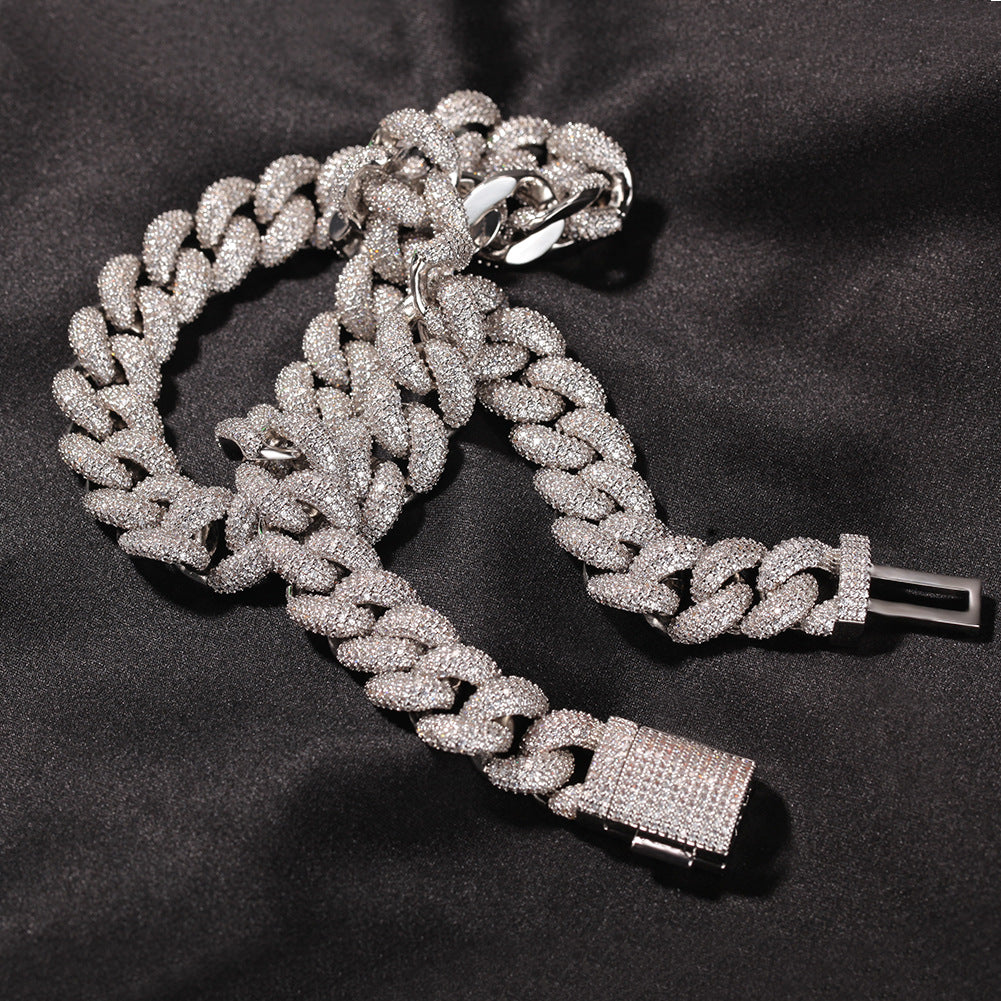 Curved cuban link chain sale