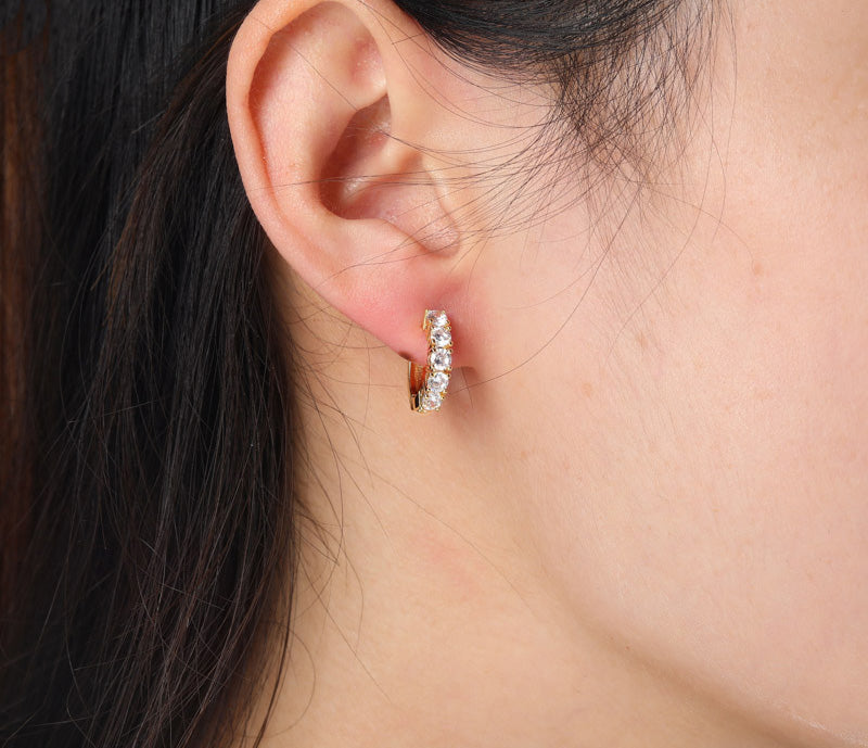 eternity fully iced hoop earrings ifandco shopgld high end luxury jewelry diamond