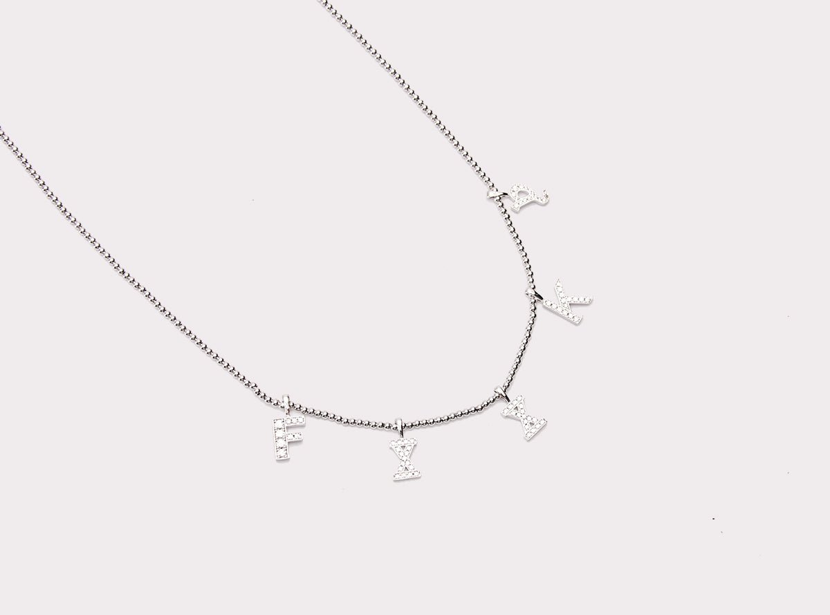 EYEFUNNY smiling face pendant necklace chain diamond vvs アイファニー POGGY KIM JONES VIRGIL JBALVIN