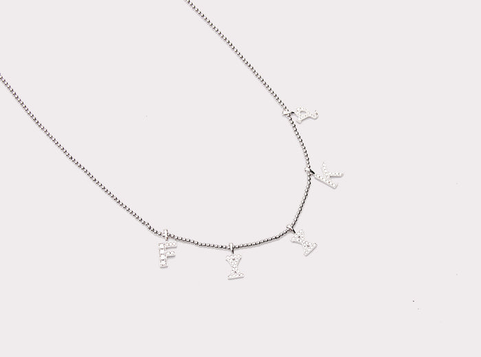 EYEFUNNY smiling face pendant necklace chain diamond vvs アイファニー POGGY KIM JONES VIRGIL JBALVIN