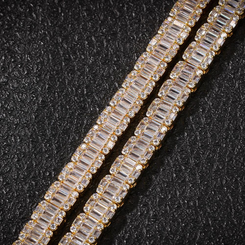 halo iced baguette travis chain canary diamond necklace chain bracelet cheapest asap rocky vlone