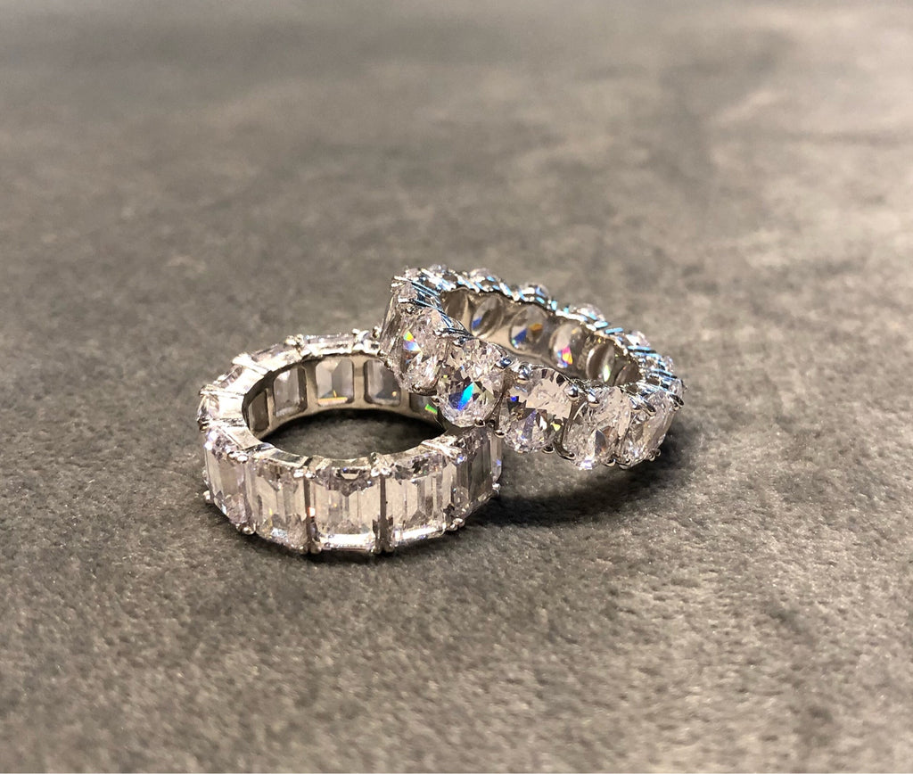 Kylie Jenner signature eternity band ring in oval kylie ring diamond