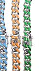 louis vuitton virgil off white inspired alike enamel cuban link necklace chain