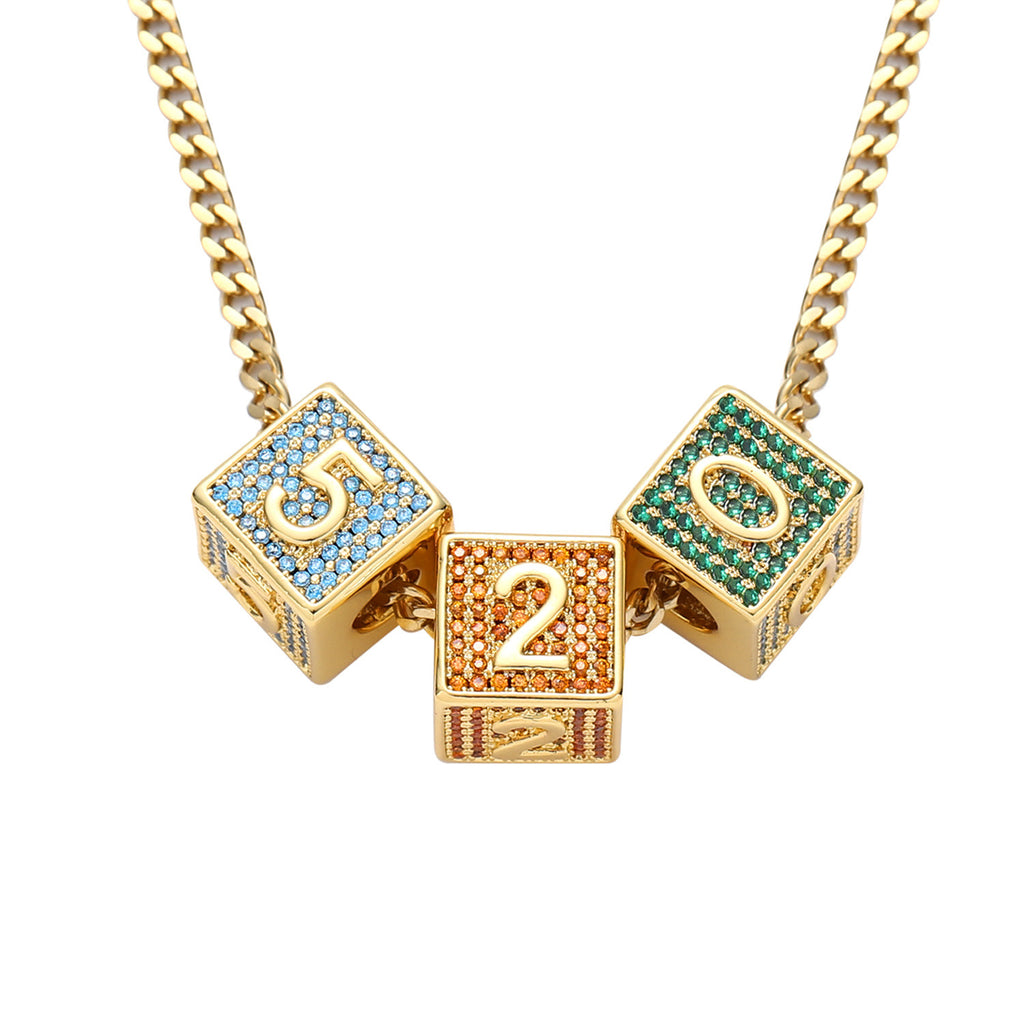 baby block letter number custom necklace chain choker jesus is king kanye west rhude virgil off white