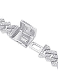 curb cuban link 14mm necklace bracelet chain fully iced custom clasp diamond ifandco