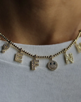 eyefunny アイファニー custom letter diamond alphabet necklace chain
