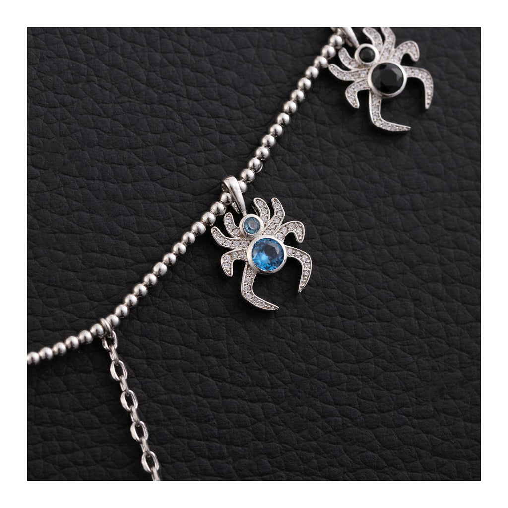 Farfetch Eyefunny diamond spider pendant choker necklace