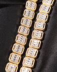 halo iced baguette travis chain canary diamond necklace chain bracelet cheapest asap rocky vlone