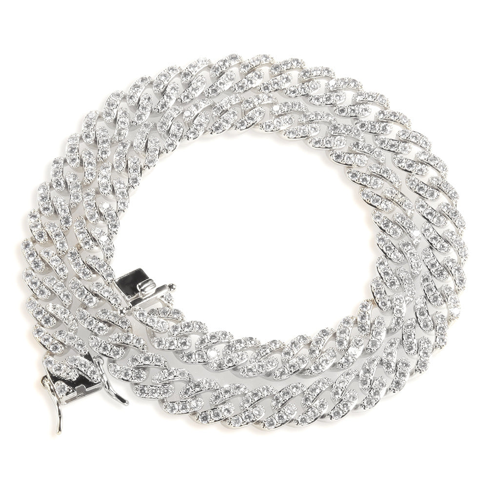 8mm Prong Cuban Link Bracelet (Silver) – Iced London