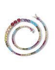 Multicolored and size rainbow tennis links necklace choker hip hop jewelry gld shop icebox ifandco gold gods diamond buy celebrity jewelry accessories