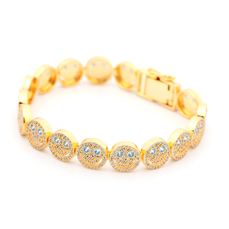 EYEFUNNY smiling face bangle bracelet smiley diamond vvs アイファニー POGGY KIM JONES VIRGIL JBALVIN