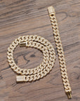 14mm rounded bubble cuban links necklace/bracelet chain 3D diamons vvs ifandco shopgld